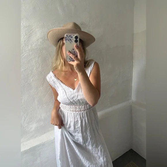 Italian 100% linen maxi dress - Picture 4 of 11